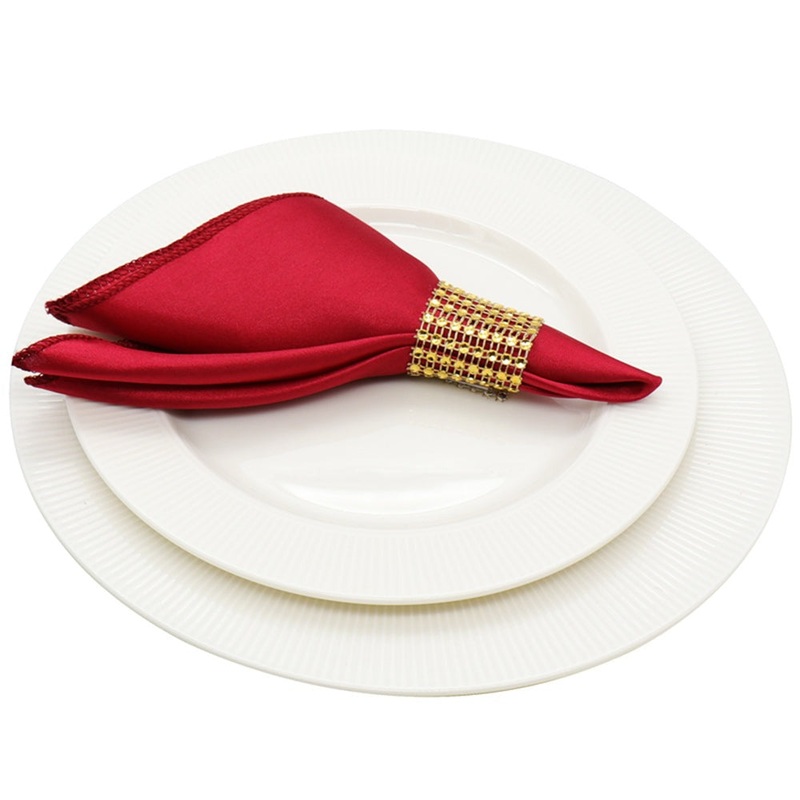 50Pcs Table Napkin Cloth Square Satin Fabric Pocket Handkerchief