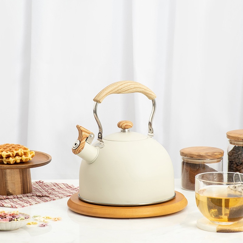 84oz Whistling Kettle Stainless Steel Water Kettle Ergonomic Handle Tea Kettle