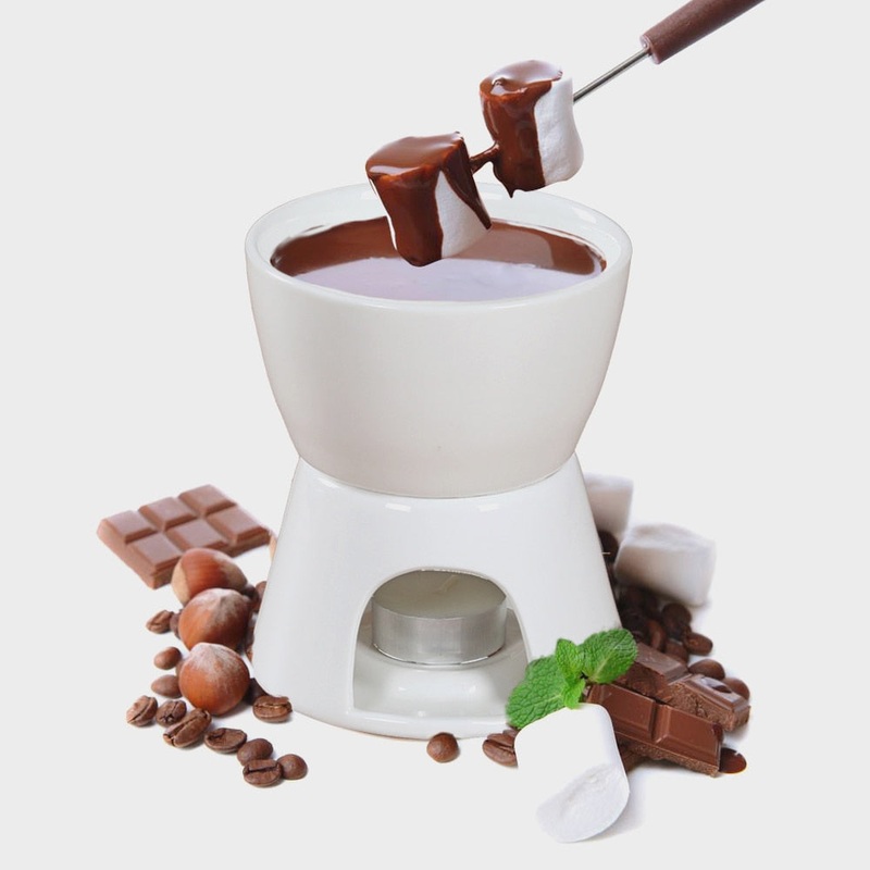 Ceramic Chocolate Fondue Set Cheese Melting Pot Cheese Pot Fondue Set