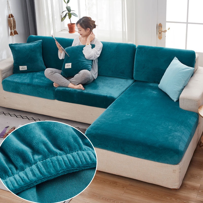 Colorful High Quality Seat Cushion Cover Thick Solid Sofa Slipcovers Furniture Protector