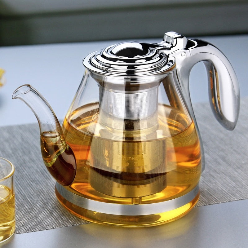 Large Capacity Glass Tea Pot Elegant Cup Teapot Teapot Set
