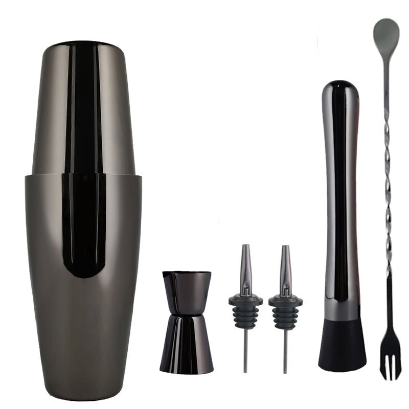 2-6pcs American Style Boston Stainless Steel Shaker Cocktail Shakers
