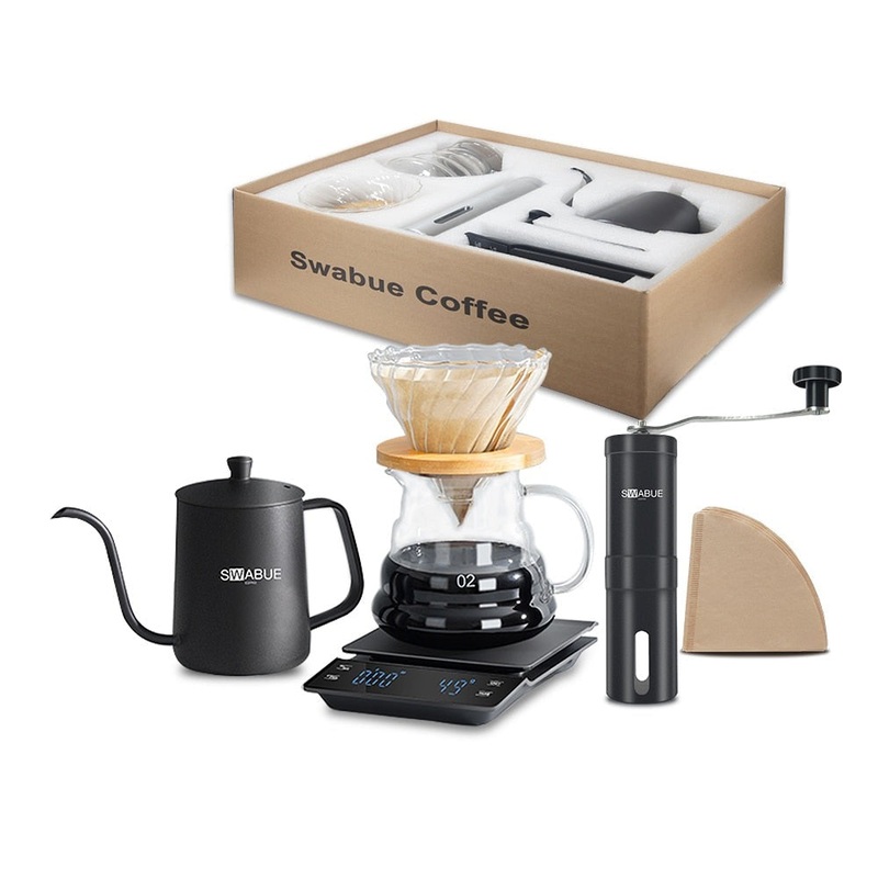 Coffee Set Coffee Accessories Grinder Mill Glass Pot with Filter