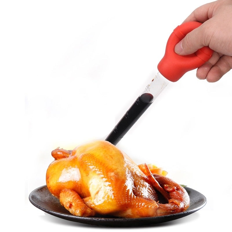 Heat Resistant Baster with Rubber Bulb Baster Tube with Measurement