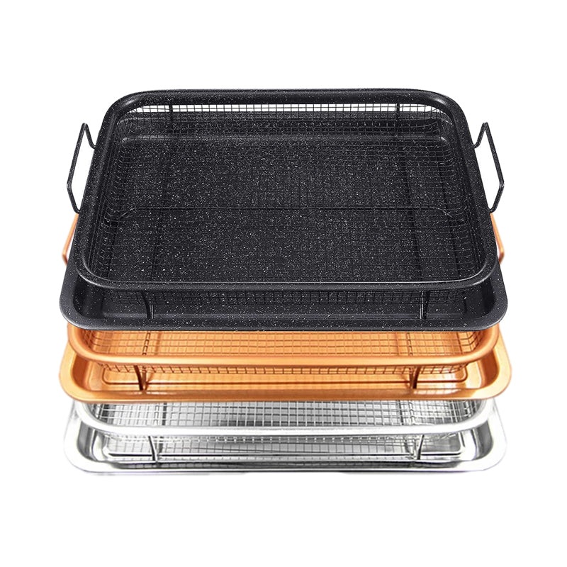 Stainless Steel Baking Tray Oil Frying Baking Pan Non-stick Grill