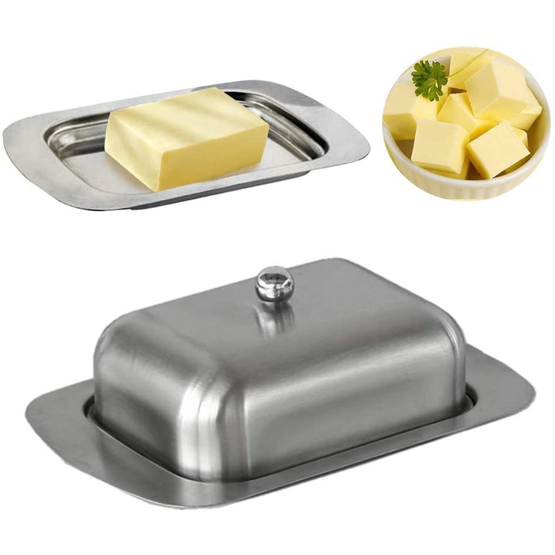 Stainless Steel Butter Dish with Lid Cheese Butter Container