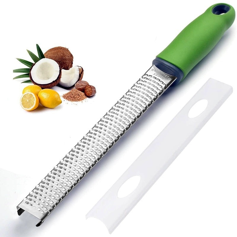 Stainless Steel Cheese Grater and Lemon Zester with Protect Cover