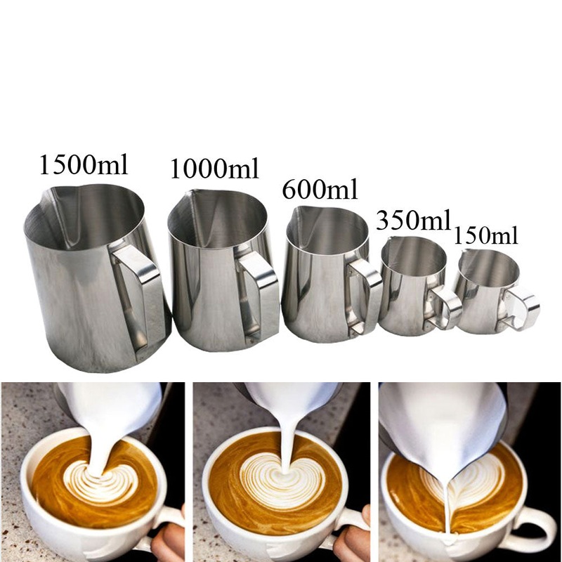 Stainless Steel Pull Flower Coffee Cup Cappuccino Cream Milk Foam Mug