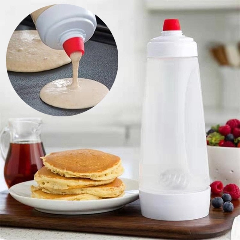 Waffle Pancake Batter Shaker Bottle Hand Batter Mixing Bottle Batter
