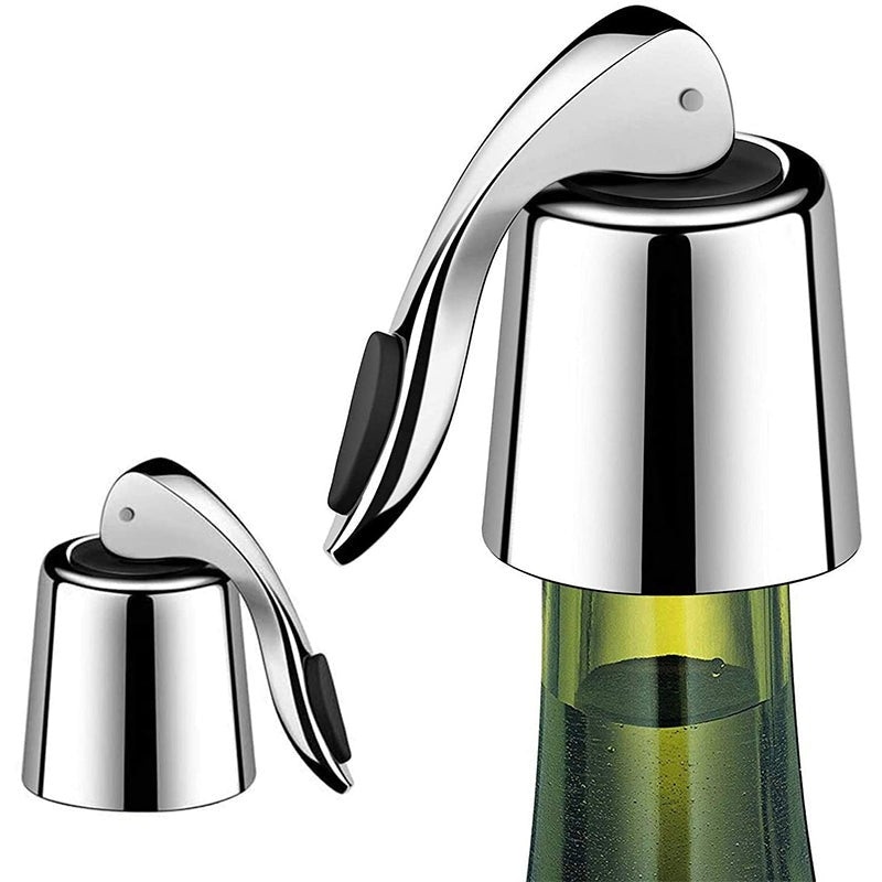 Wine Bottle Stopper Stainless Steel Wine Bottle Plug with Silicone