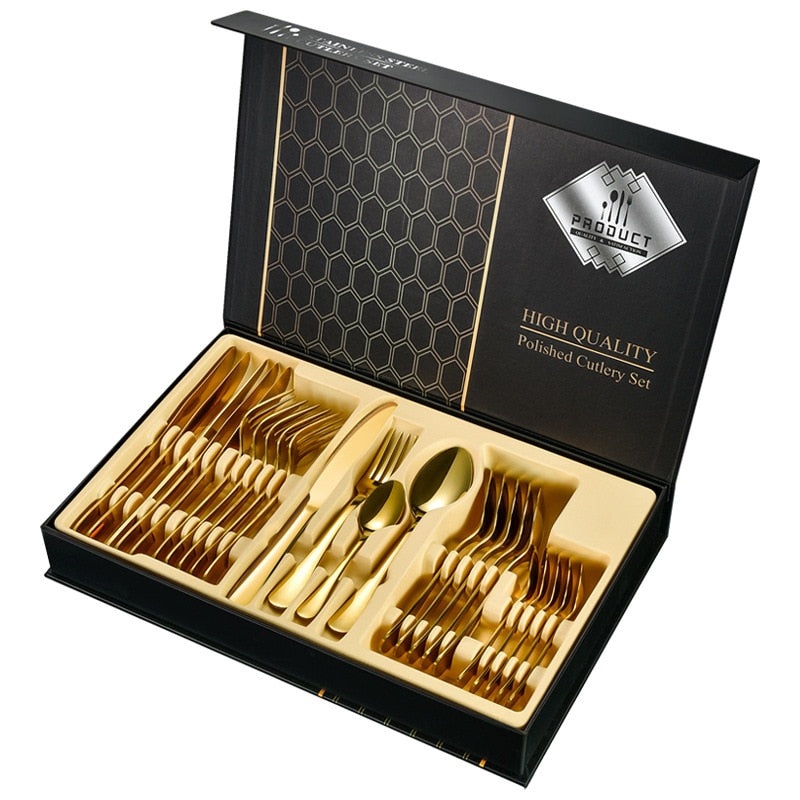 24-piece Set Creative Stainless Steel Cutlery Set Western Tableware