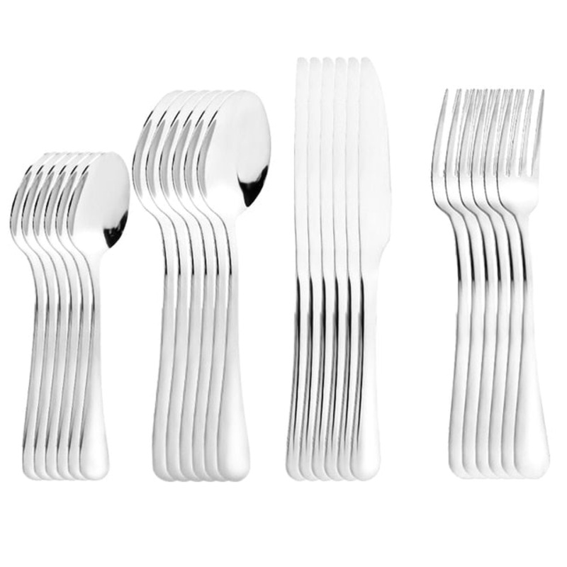 24Pcs Tableware Dinner Set Dinnerware Set Cutlery Steel Set