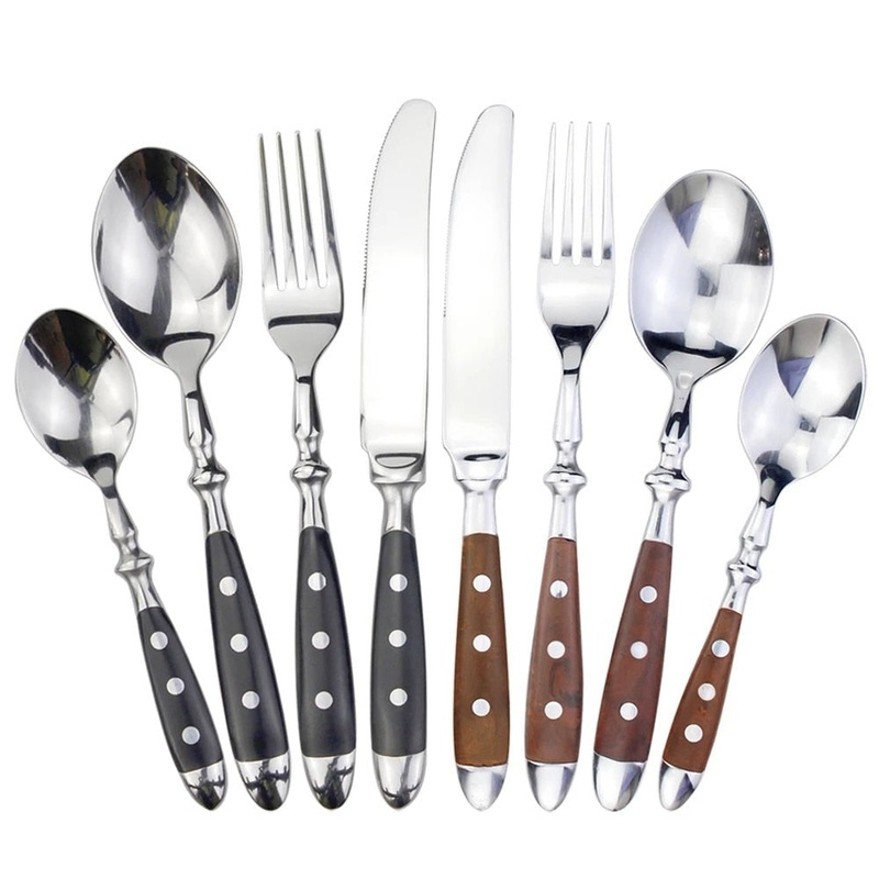 4 in 1 Set Delicate Dinnerware For Home Stainless Steel Cutlery Set