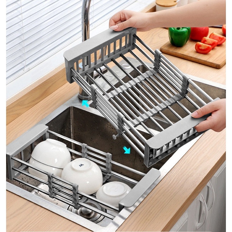 Adjustable Stainless Steel Drainer Plate Drainer Rack Kitchen Drainer