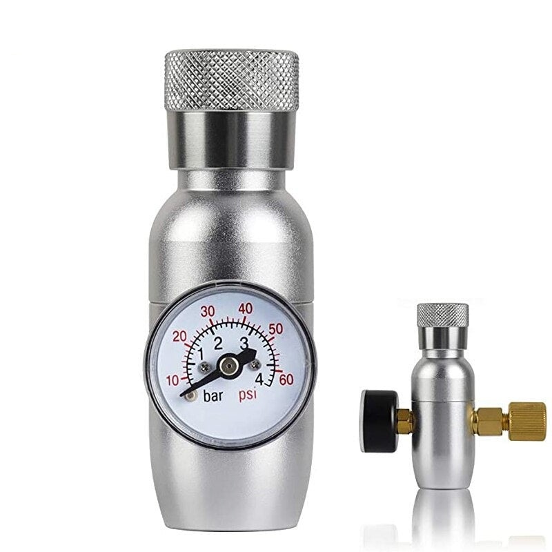 Co2 Charger Kit 0-60PSI Co2 Regulator Mini Keg Charger with Ball Lock