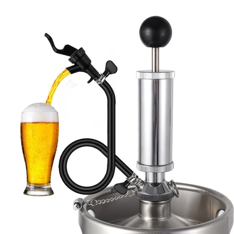 Picnic & Beer Party Pump with Mini Keg Tap Head for Homebrew Growler