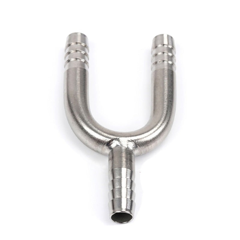 Stainless Steel U Shaped Hose Barb Tee 3 Way Beer Hose Connector
