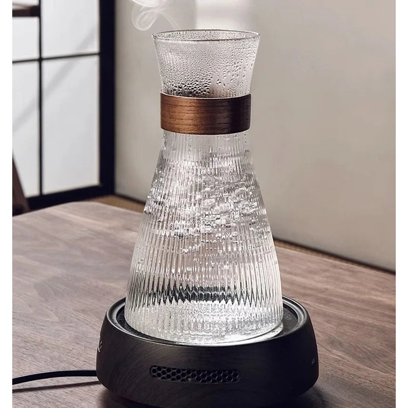 Cold Glass Water Jug Transparent Heat Resistant Water Pot With cover
