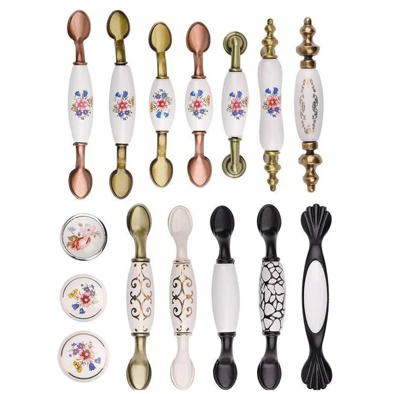 Ceramic Cabinet Drawer Door Furniture Handle and Door Knob