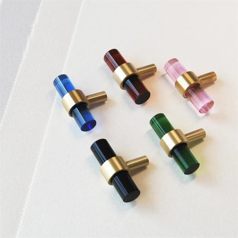 Crystal Cabinet Drawer Handle and Door Knob Small T Bar Handle