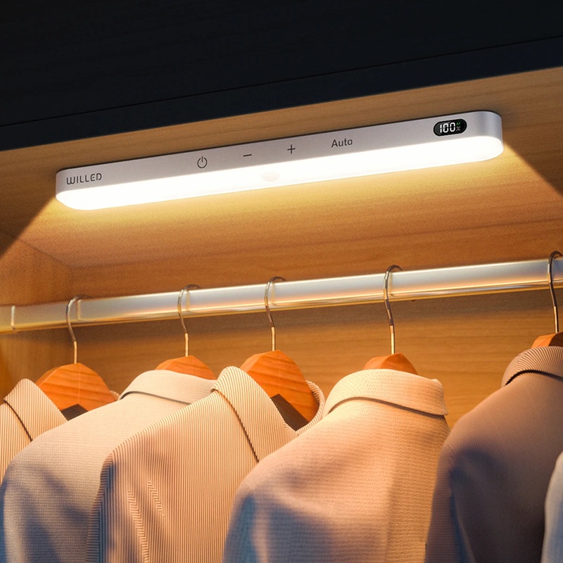 Kitchen Motion Sensor Light Indoor Battery Display 60 LED Touch Light Bar