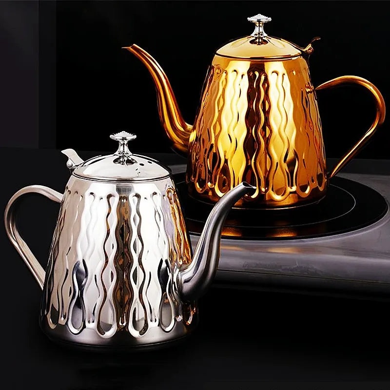 Stainless Steel Kettle with Filter Induction Teapot Tea Accessories