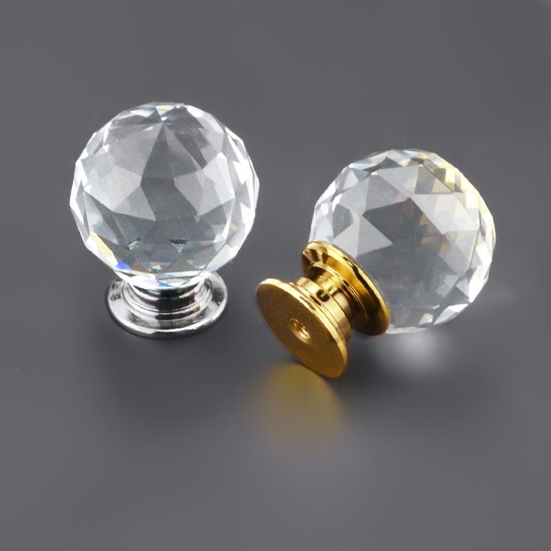 10pcs Crystal Glass Ball Drawer Handle