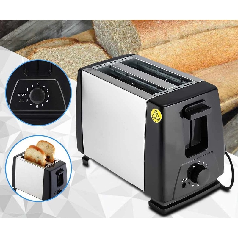 2 Slice Electric Stainless Steel Toaster Maker Bread Toaster