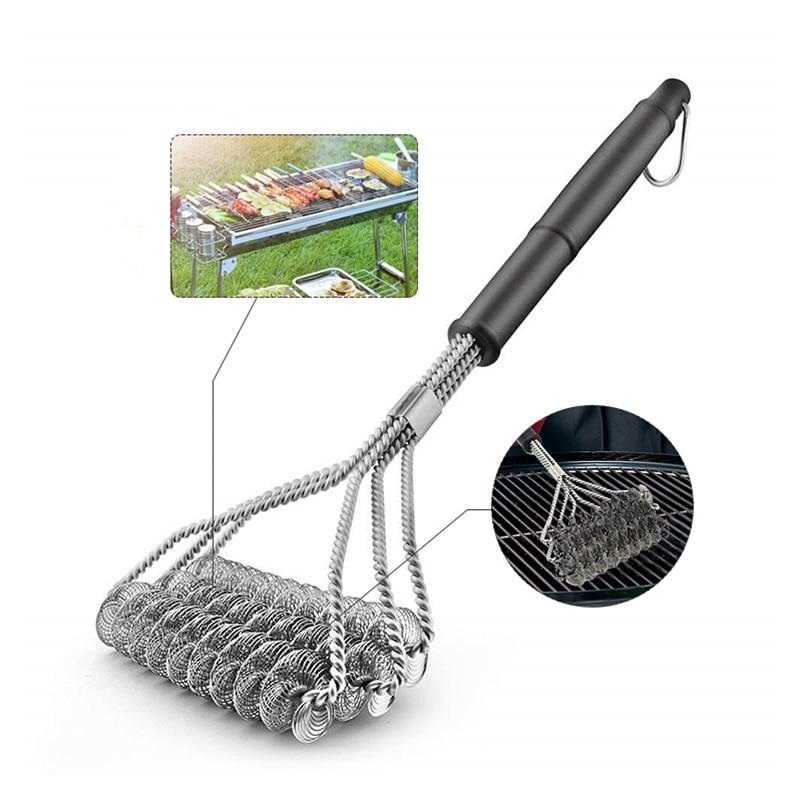 Barbecue Grill Non-stick Cleaning Brush With Handle