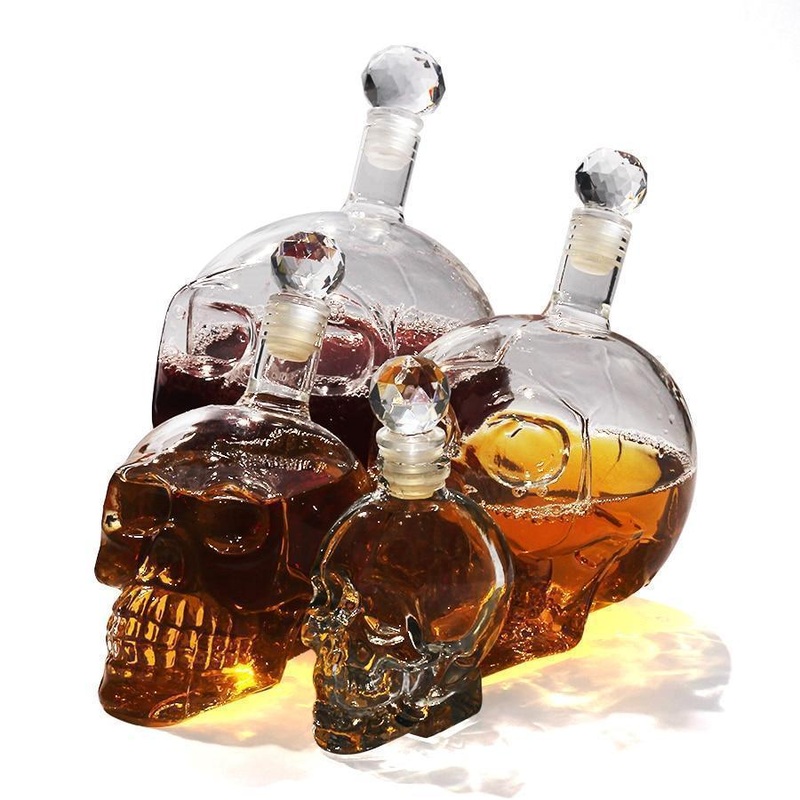 Crystal Skull Shaped Vodka Bottle