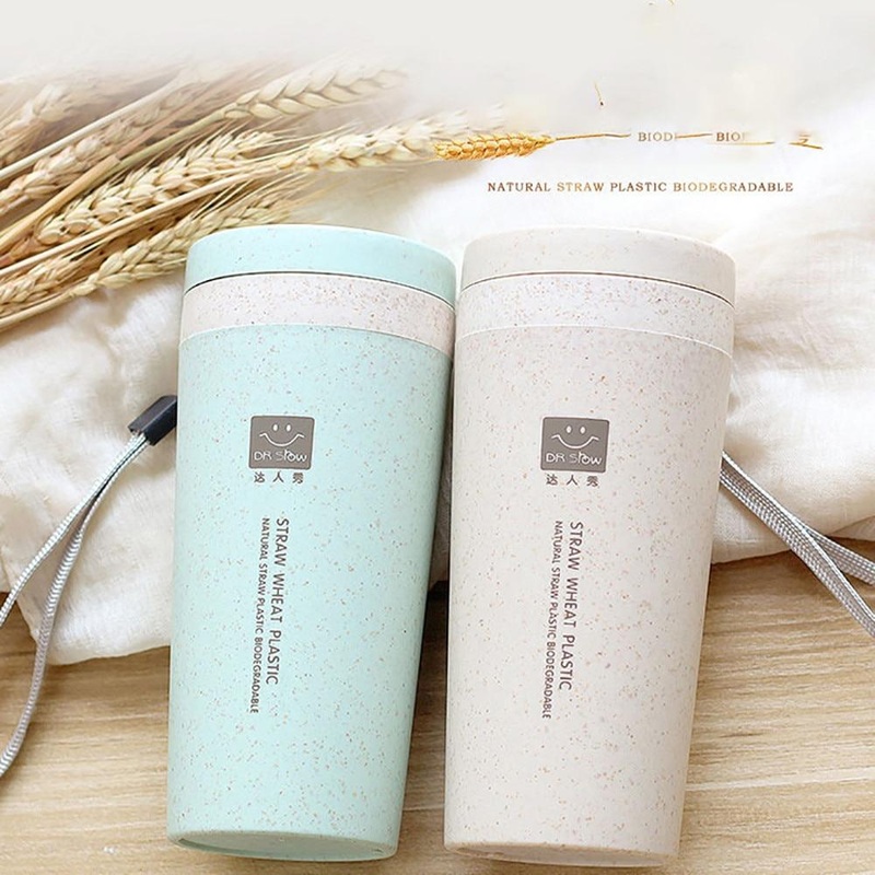 Eco-Friendly Lid Wheat Straw Double Insulated Tumbler