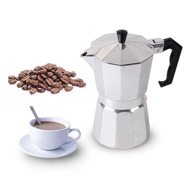 Portable Home Moka Pot Aluminum with Powder Percolator