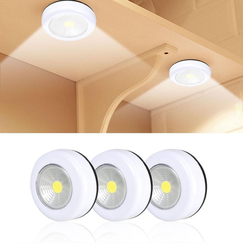 Wireless LED Stick-On Cabinet Lighting With Adhesive Sticker