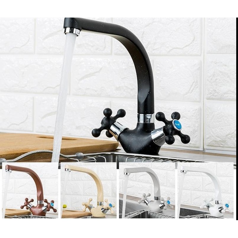 Double Handle 360 Rotation Mixer Tap