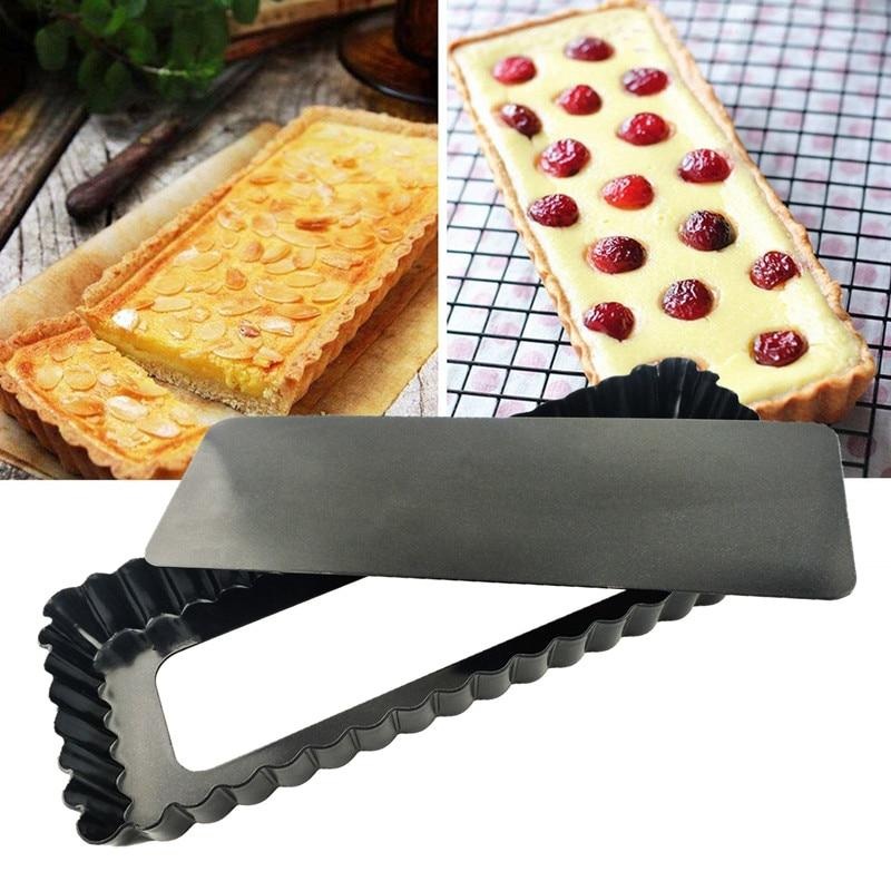 Nonstick Rectangle Quiche Tart Pan With Removable Bottom