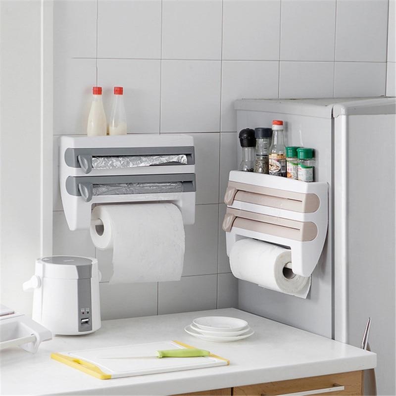 Refrigerator Hang Film and Paper Towel Storage