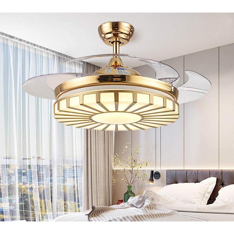Retractable Fan-Leaf Fan Chandelier
