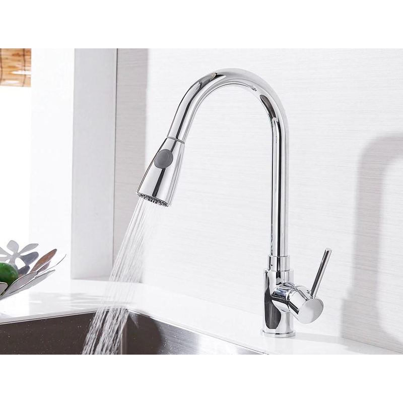 Single Handle Pull Out Kitchen Faucet Water Tap