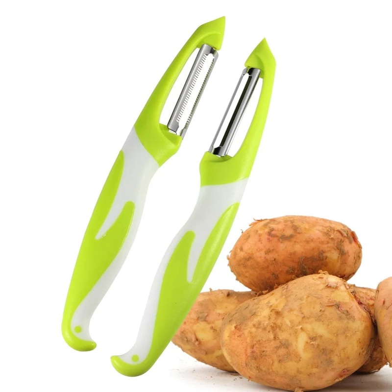 2pcs Ultra Sharp Stainless Steel Blade Fruit and Vegetable Peeler Set