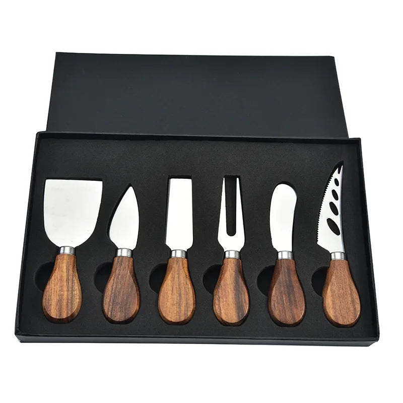 6pcs Stainless Steel Cheese Knives for Charcuterie Boards and Cutlery