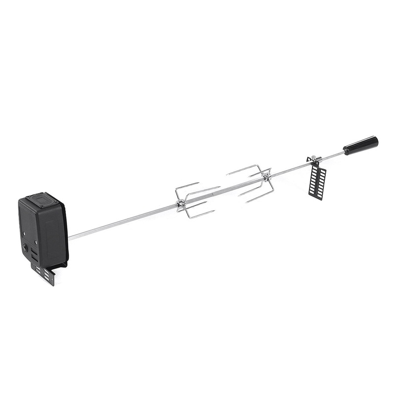 BBQ Grill Motor Meat Forks Set Automatic Spit Rod Rotisserie Kit