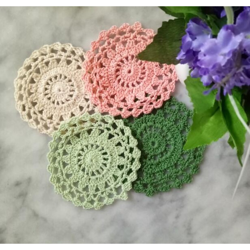 Handmade Round Crochet Coaster