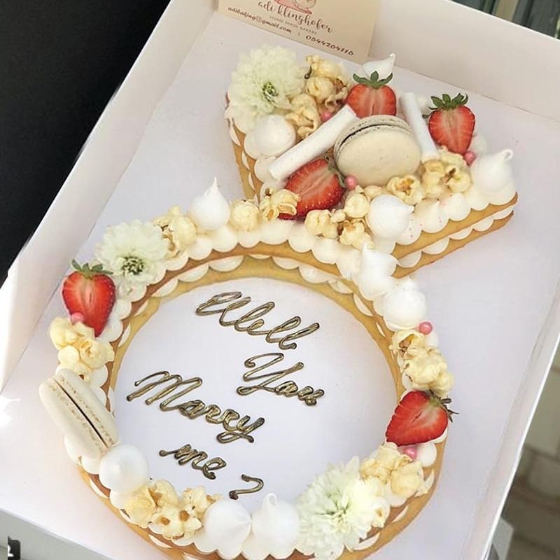Safe Stencil For Cake Decorating Shape Cake Diamond Ring Template