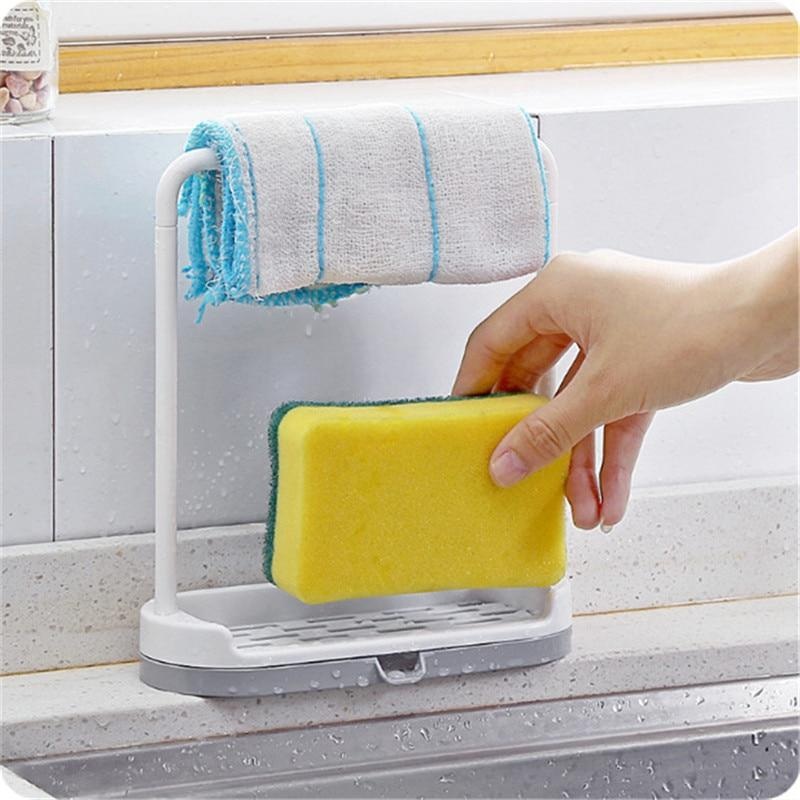 Sponge and Towel Rack Organizer