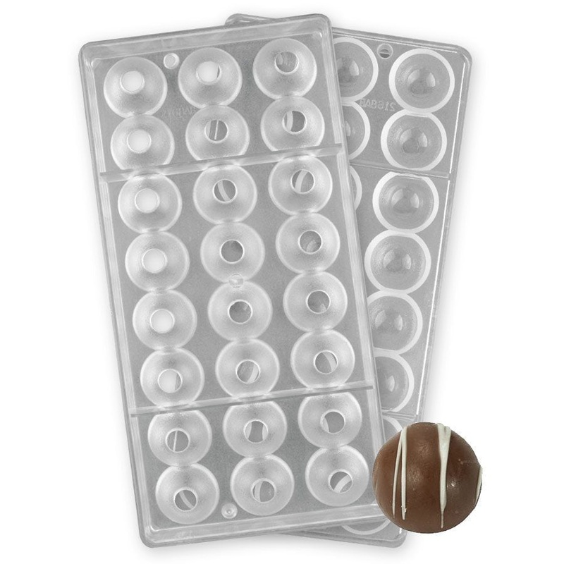 Hemisphere 1  3/8 Inch Polycarbonate Chocolate Mold