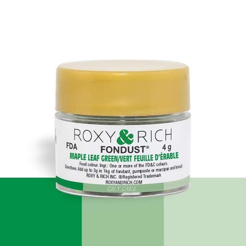 Maple Leaf Green Fondust Food Coloring By Roxy Rich 4 gram