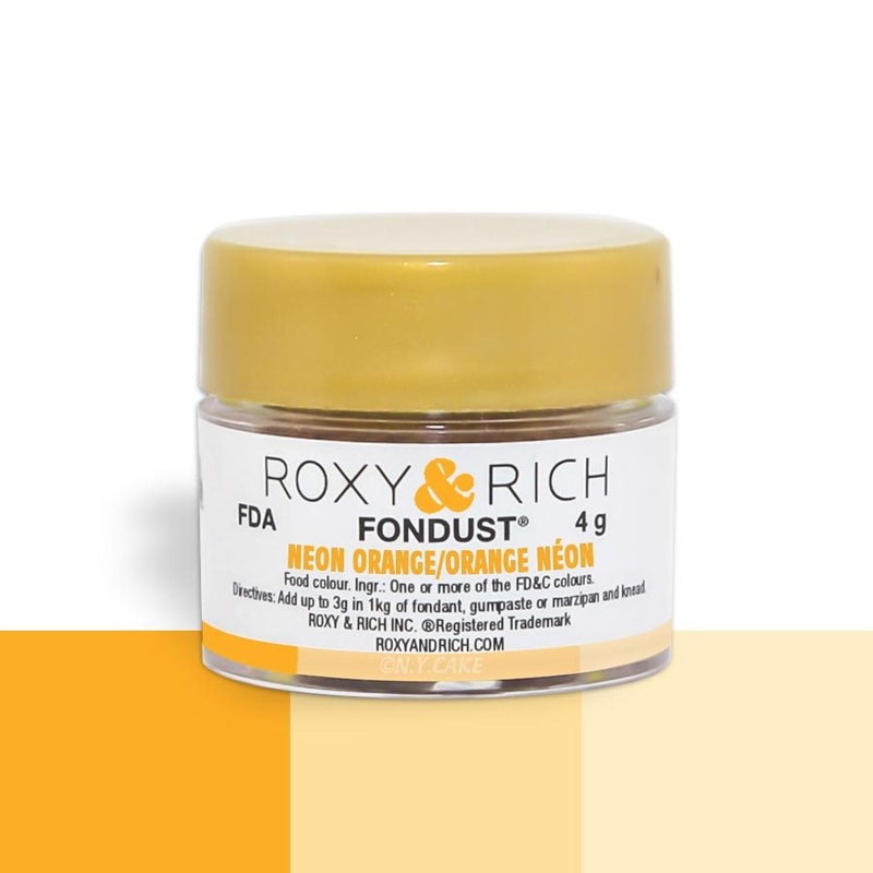 Neon Orange Fondust Food Coloring By Roxy Rich 4 gram