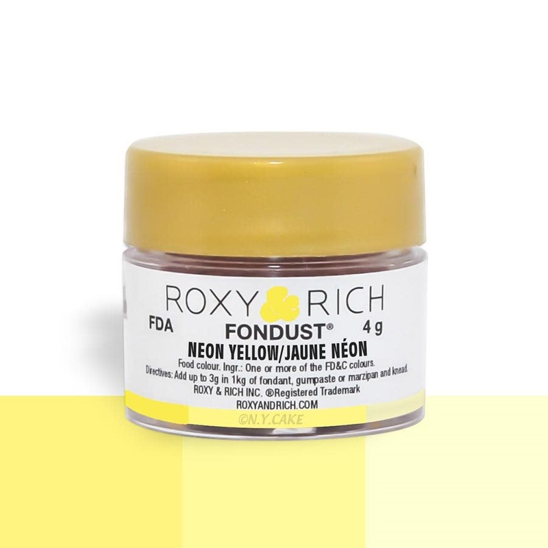 Neon Yellow Fondust Food Coloring By Roxy Rich 4 gram