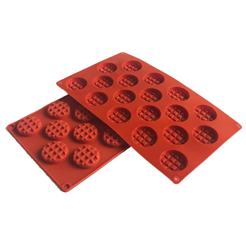 Silicone Baking Mold-Mini Waffle Round Shape