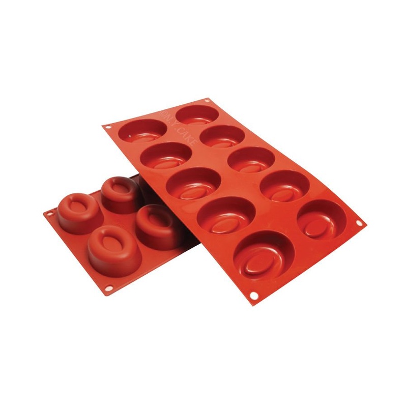 Small Oval Savarin Silicone Baking Mold 1.7 Ounce